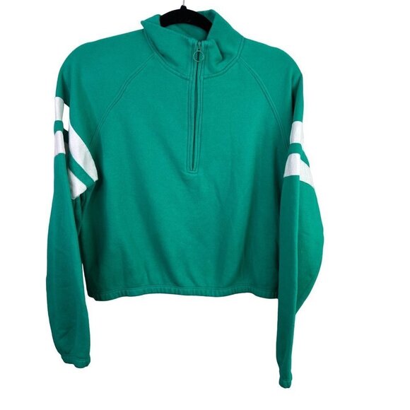 Garage green mock neck 3/4 zip pullover size large - Picture 1 of 8